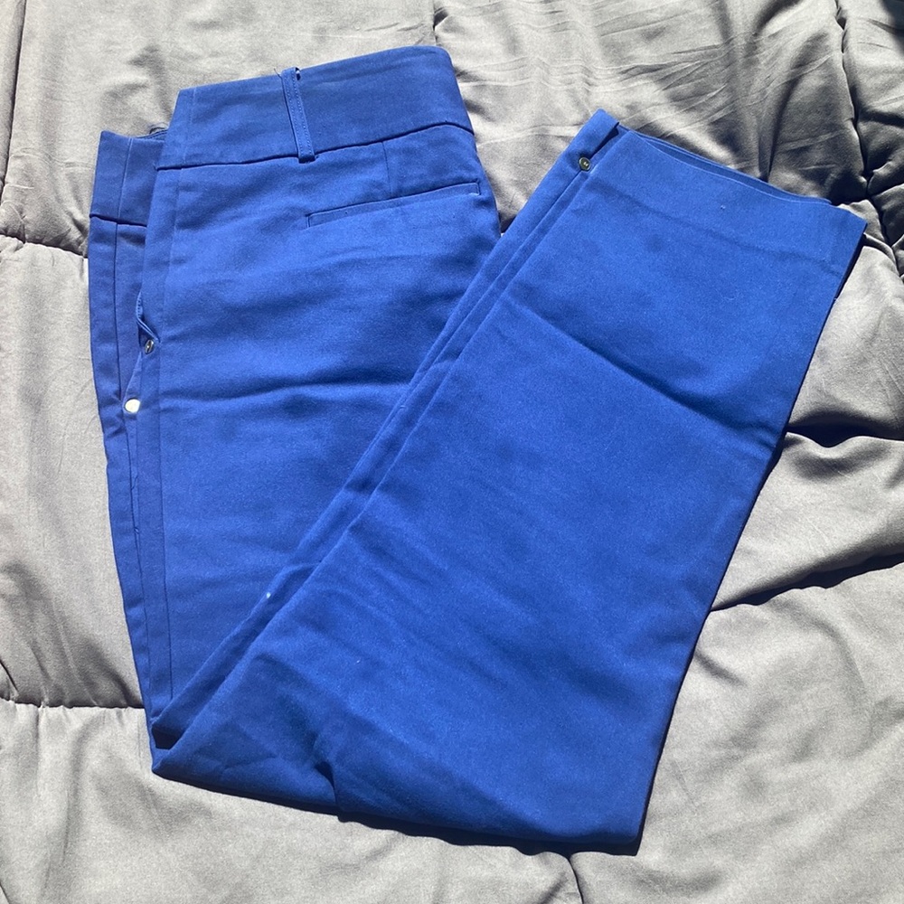 Blue dress slacks